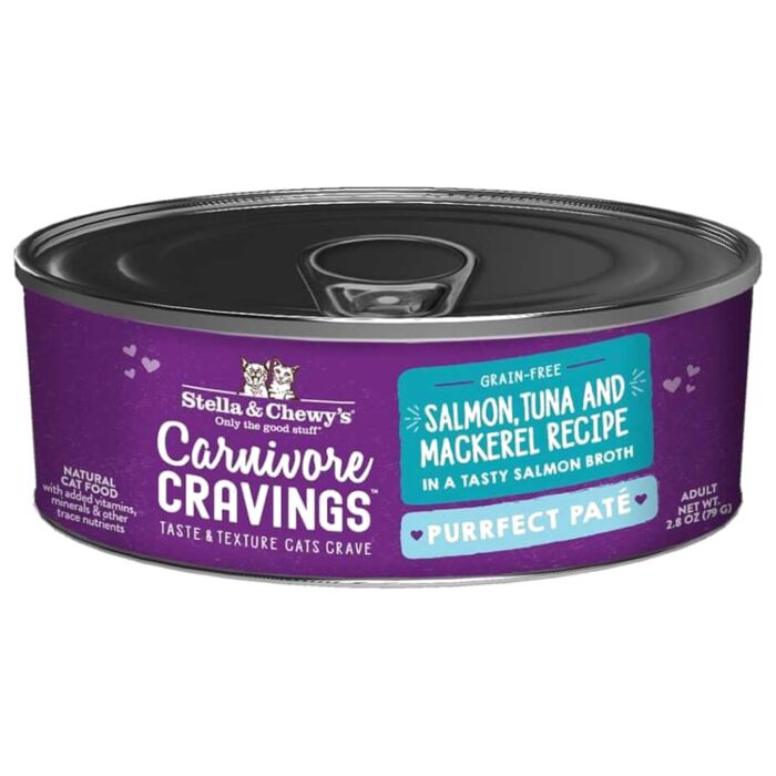 Stella & Chewys 美國貓濕糧 - 三文魚+吞拿魚及鯖魚滋味骨湯肉醬