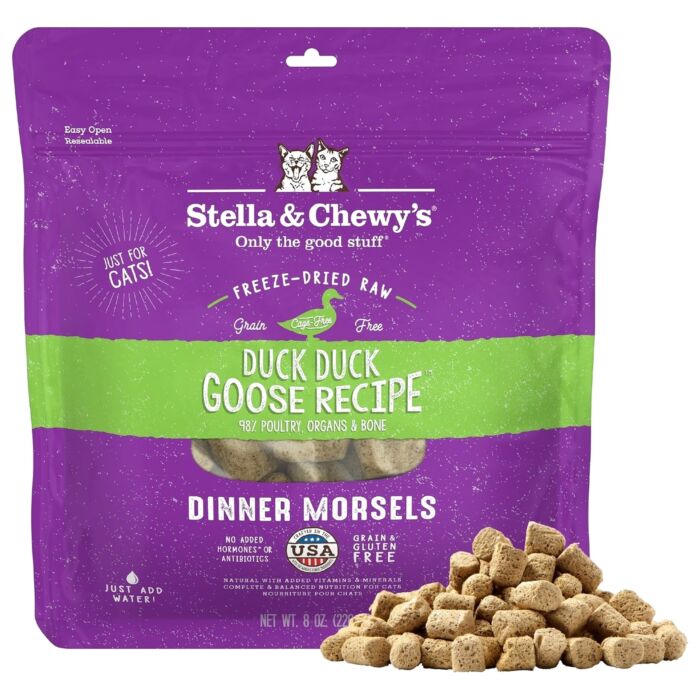 Stella & Chewys Cat Food - Freeze Dried Dinner Morsels - Duck Duck Goose
