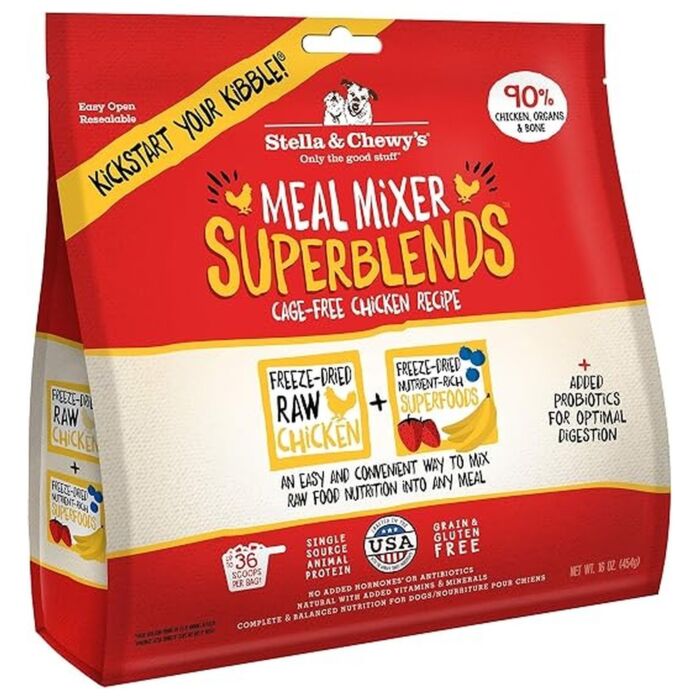 Stella & Chewys Dog Food - SuperBlends Meal Mixer - Freeze Dried Duck Recipe