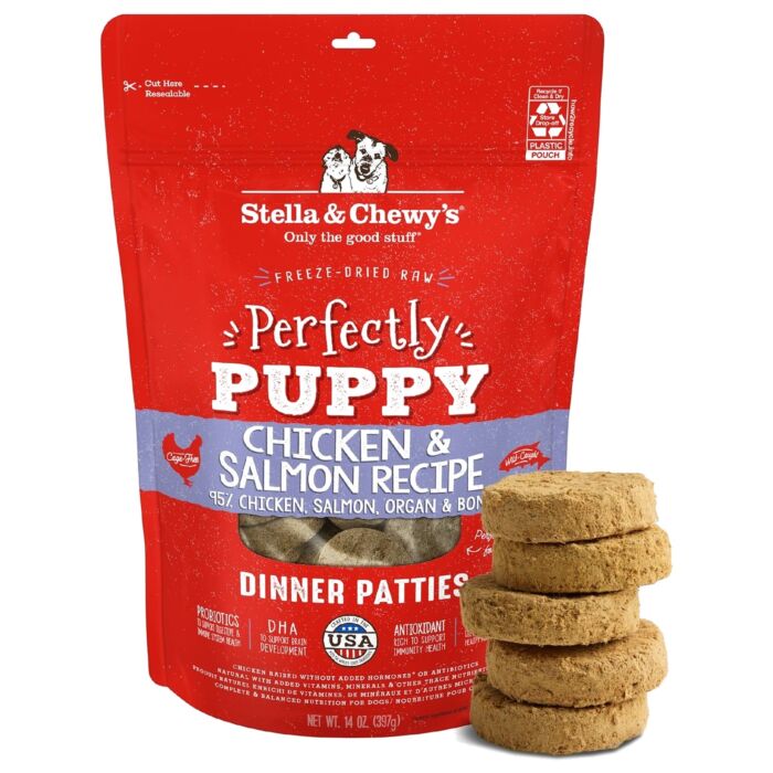 Stella & Chewys Puppy Food - Freeze Dried Dinner Patties - Chicken & Salmon
