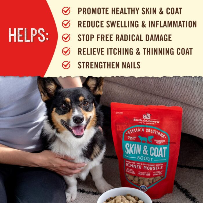 Stella & Chewy's 狗糧 - Skin & Coat Boost Meal Mixer - 凍乾羊肉及三文魚