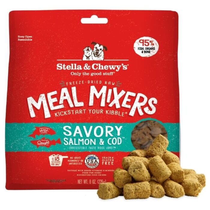 Stella & Chewys 美國狗糧 - 凍乾脫水粒 乾糧伴侶系列 有助皮毛健康 - 羊肉及三文魚配方 13oz