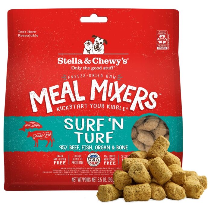 Stella & Chewys Dog Food - Meal Mixer - Freeze Dried Surf N Turf