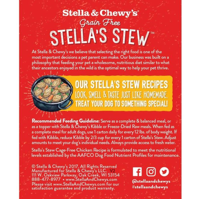 Stella & Chewys 美國狗濕糧 - 慢煮雜錦系列 - 放養雞肉配方 11oz