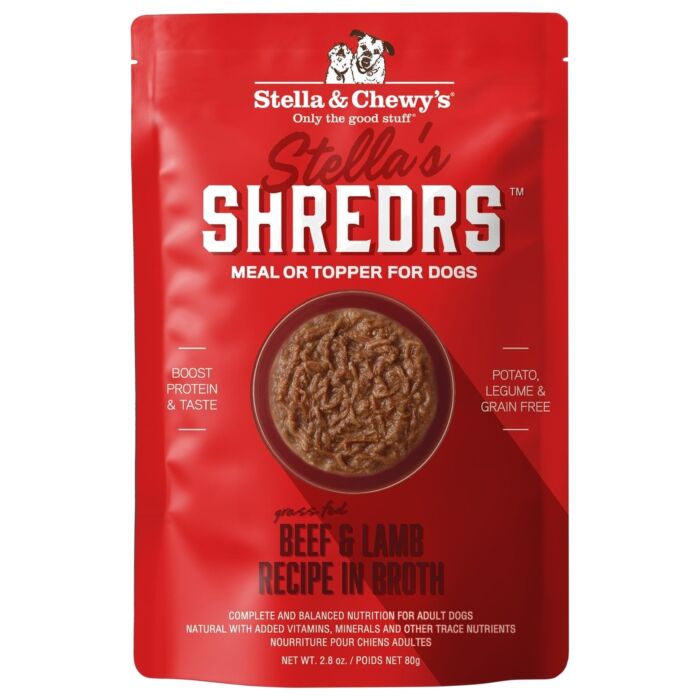 Stella & Chewys 美國狗濕糧 - 肉絲滋味包系列 - 草飼牛+羊配方 2.8oz