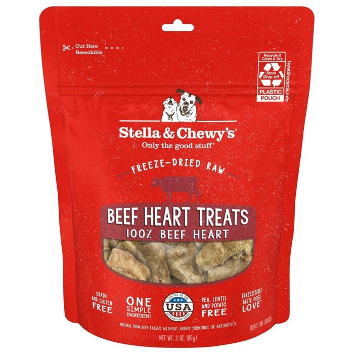 Stella & Chewys Dog Treat - Raw Organ - Freeze Dried Beef Heart 3oz | 85g