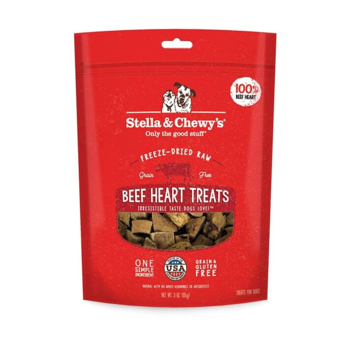 Stella & Chewys Dog Treat - Raw Organ - Freeze Dried Beef Heart 3oz | 85g