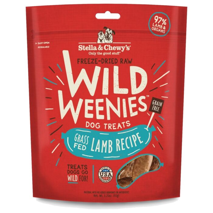 Stella & Chewys Dog Treat - Wild Weenies - Freeze Dried Grass Fed Lamb 3.25oz