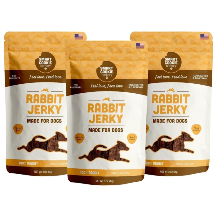 Smart Cookie Dog Treat - Grain Free Rabbit Jerky Training Treat 3oz
