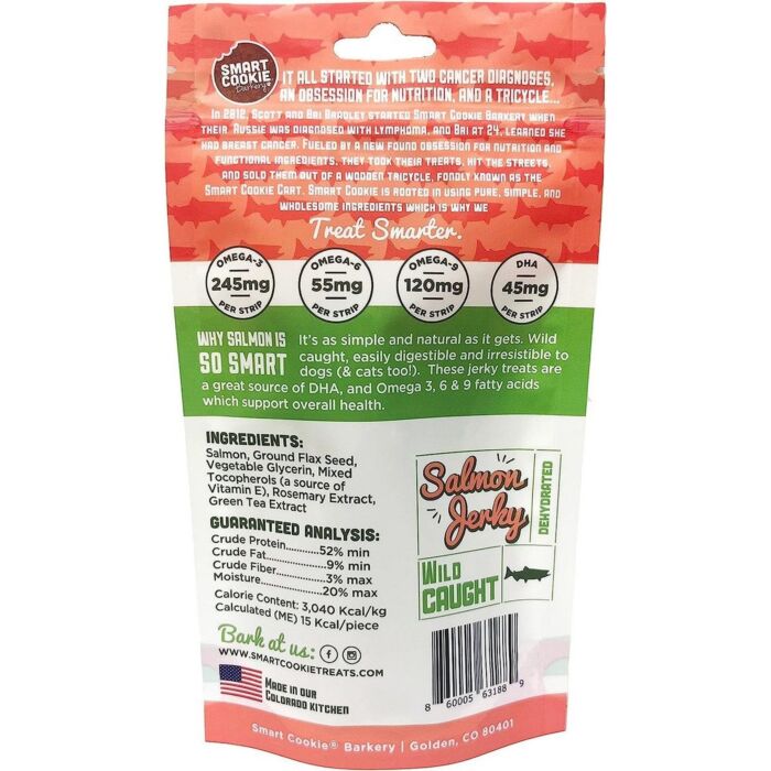 Smart Cookie Dog Treat - Grain Free Salmon Jerky 3oz