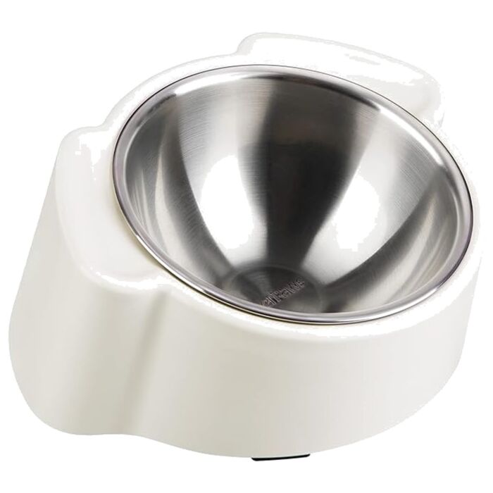 Super Design 寵物碗 - CheerPaws15° 斜面碗 - 白色 L