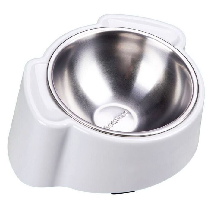 Super Design 寵物碗 - CheerPaws15° 斜面碗 - 白色 L