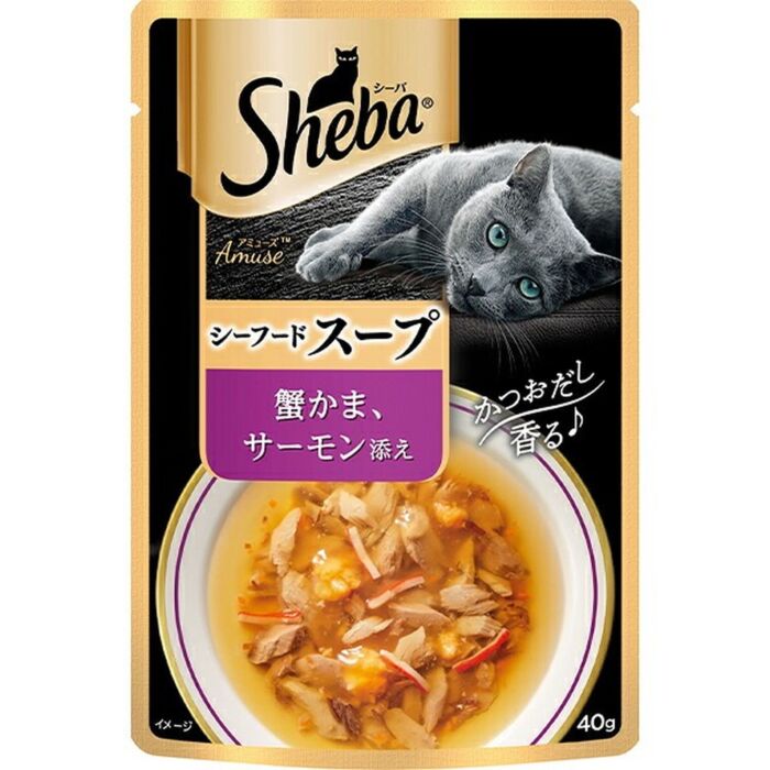 SHEBA Cat Soup - Crab and Salmon 40g