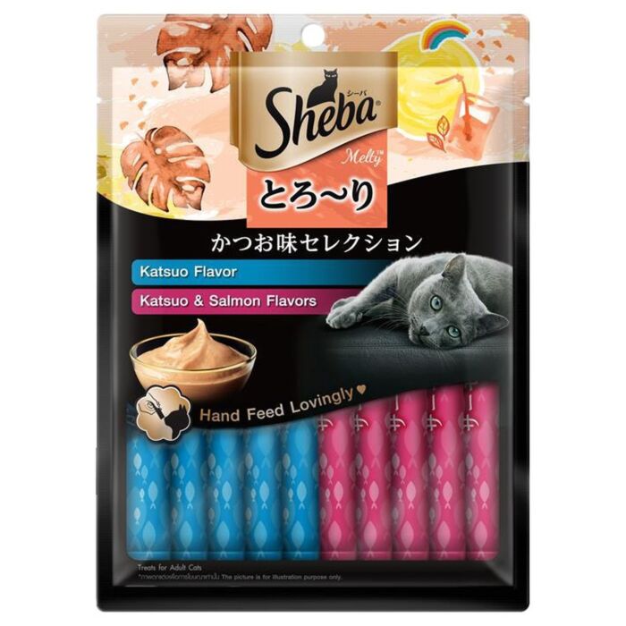Sheba 鮮魚唧唧棒貓小食 - 鰹魚拼鰹魚三文魚 - 12g x 20