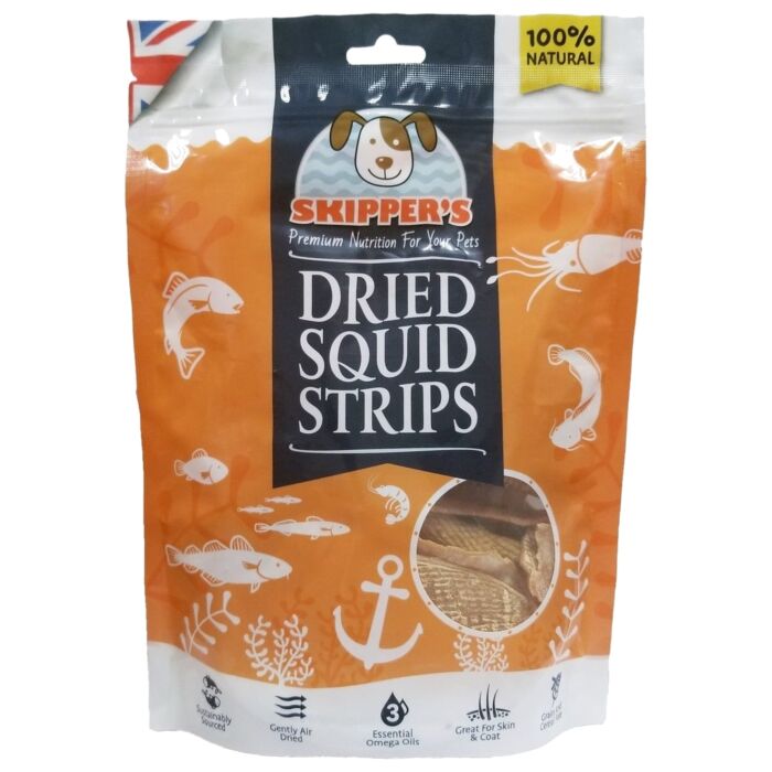 Skippers 英國鮮魚派狗小食 - 慢乾脆香鮮魷 100g