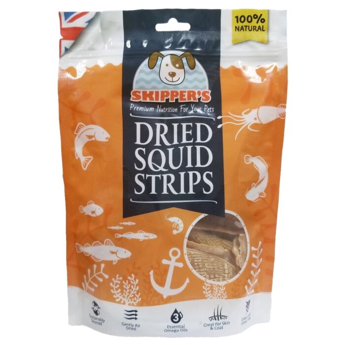Skippers Dog Treat - Dried Squid Strips 100g