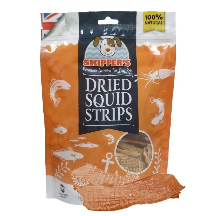 Skippers Dog Treat - Dried Squid Strips 100g