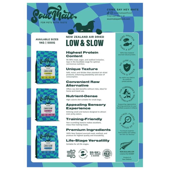 SoulMate Dog Food - Low & Slow - Air Dried Seafood