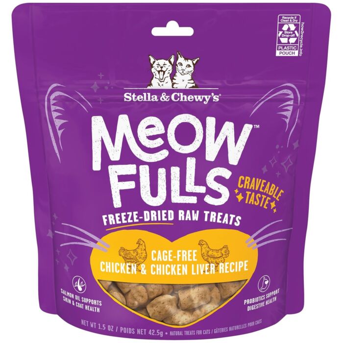 Stella & Chewys 美國貓小食喵呼! - 凍乾脫水 雞肉+雞肝 1.5oz