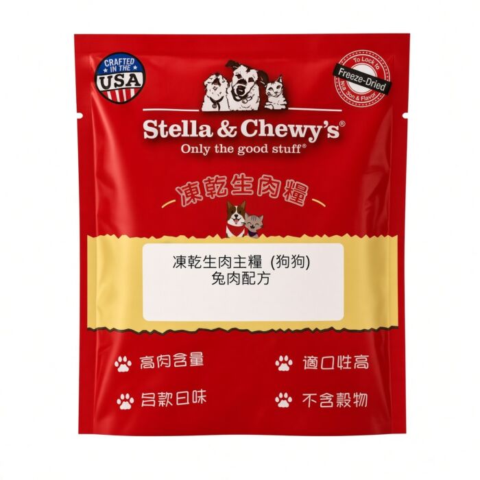 試食裝 Stella & Chewys美國狗糧 - 凍乾脫水肉餅 - 極度兔惑(兔肉)配方