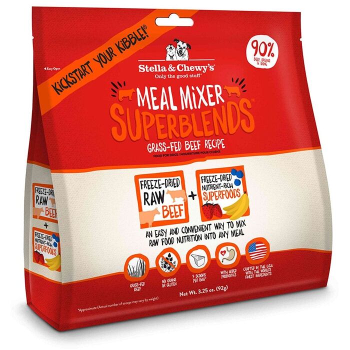 Stella & Chewys Dog Food - SuperBlends Meal Mixer - Freeze Dried Beef Recipe