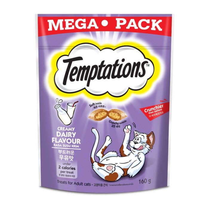 Temptations Cat Treat - MEGA Creamy Dairy 160g - EXP 15-10-2026