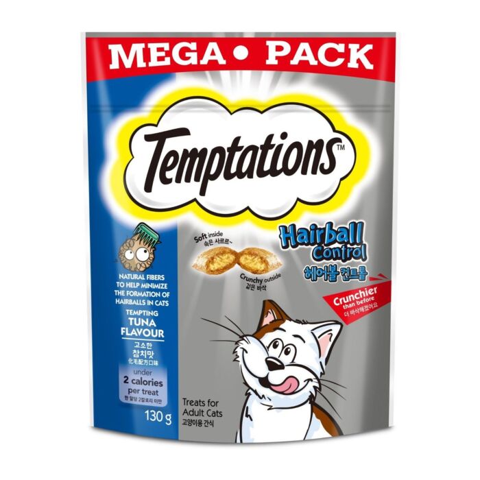Temptations 超量裝 貓小食 - 去毛球 - 吞拿魚味 130g