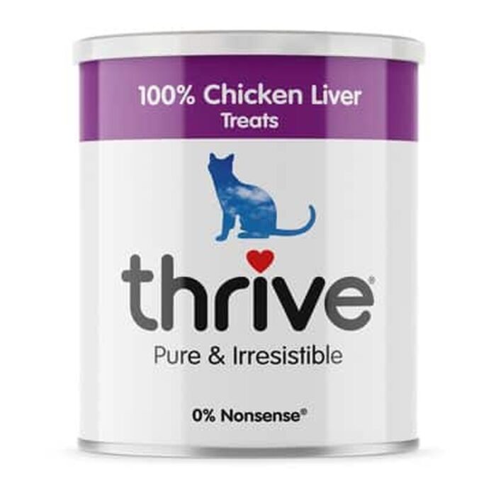 Thrive 脆樂芙凍乾脫水貓小食 - 珍寶筒裝 - 100%走地雞雞肝 135g