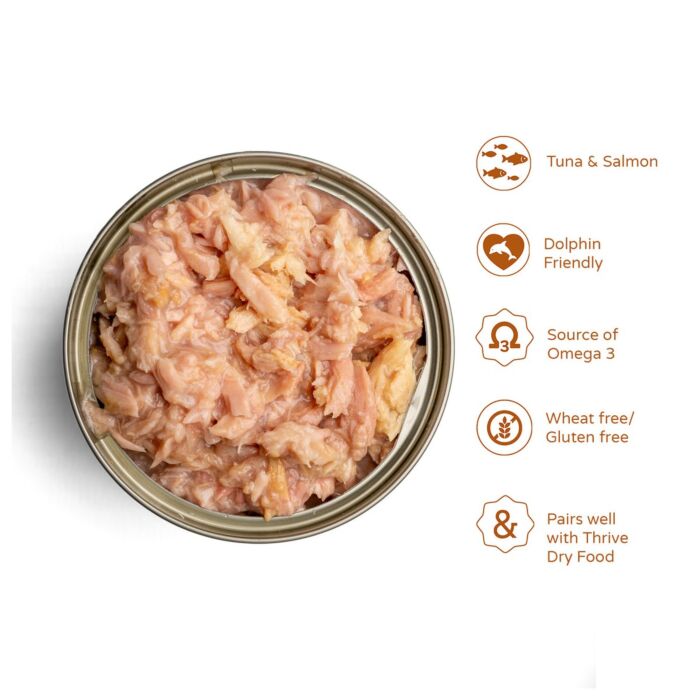Thrive 脆樂芙貓主食罐頭 - 吞拿魚 + 三文魚 75g