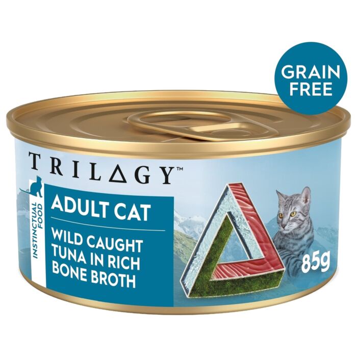 TRILOGY Cat Can - Grain Free Wild Caught Tuna In Bone Broth 85g