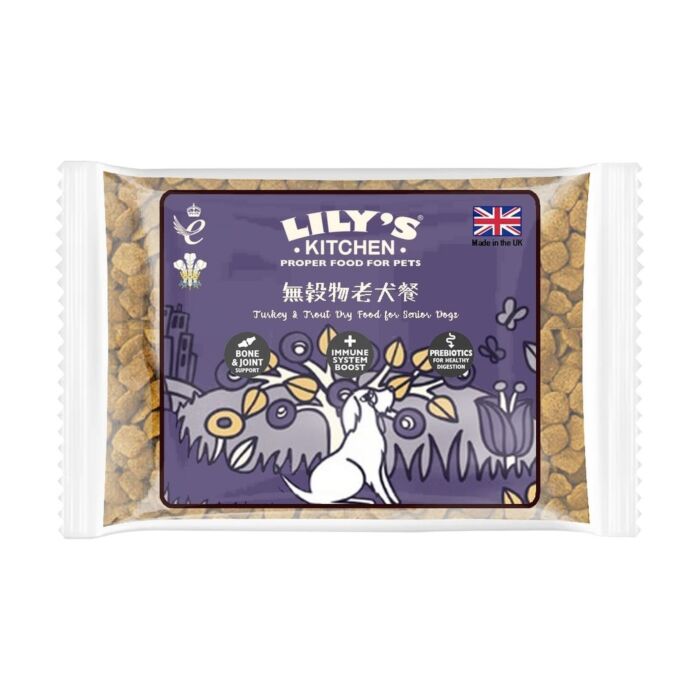 試食裝 Lilys Kitchen 無穀物老犬糧 - 火雞鱒魚白魚
