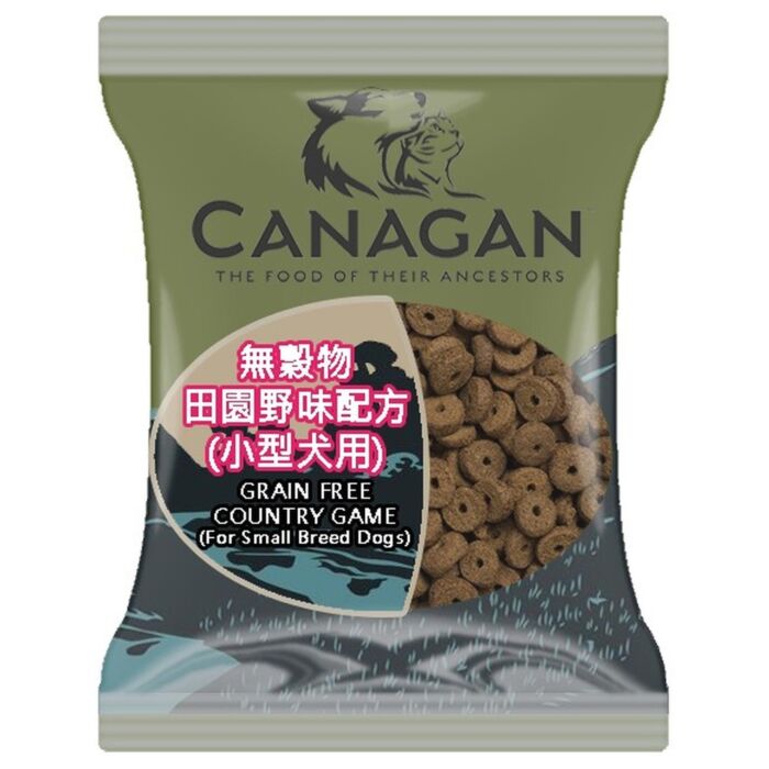 試食裝 Canagan (原之選) 天然無穀物狗乾糧 - 田園野味配方 (小型犬用) - 鴨肉 鹿肉 兔肉