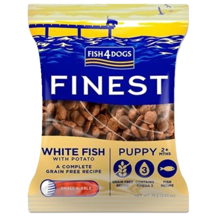 試食裝 Fish4Dogs Finest 幼犬乾糧 - 細粒 - 深海白魚 75g