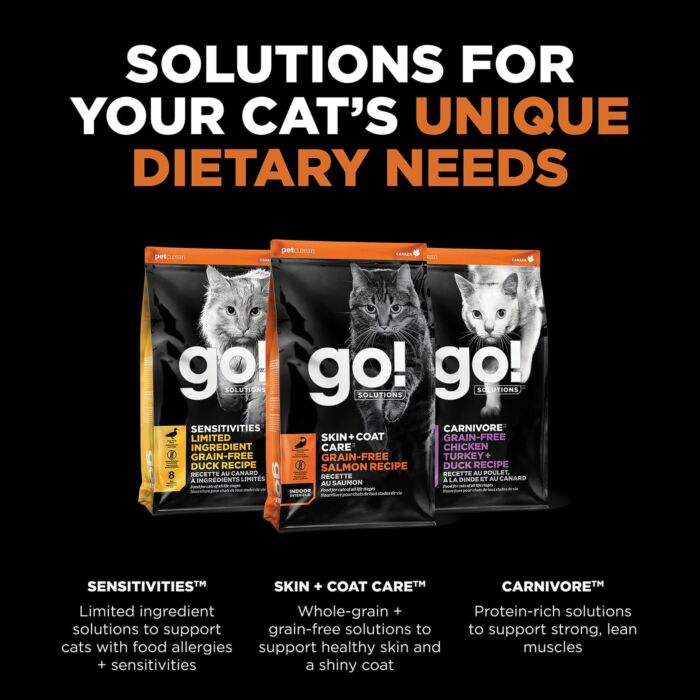 Trial Pack Go! SOLUTIONS Cat Food - Skin & Coat Care - Grain Free Salmon