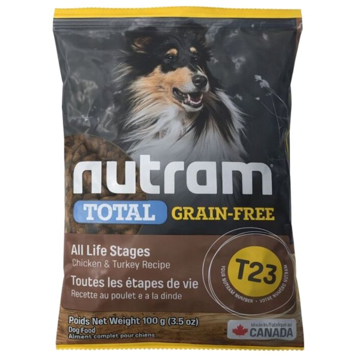 Trial Pack Nutram Dog Food - T23 Total Grain Free - Turkey & Chicken 100g