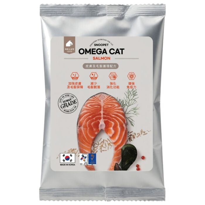 Trial Pack SNOOPET Omega Cat Food - Fresh Salmon Green-Lipped Mussel Krill Red Ginseng Formula