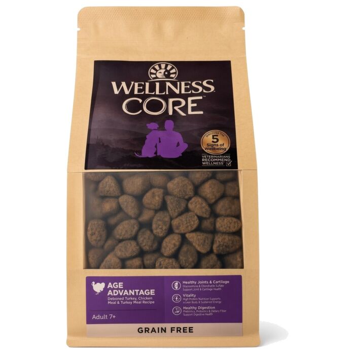 Trial Pack Wellness CORE Grain Free Dog Food - Age Advantage 7+ Senior - Turkey & Chicken
