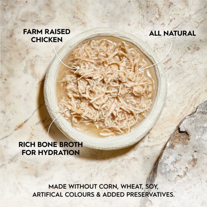 TRILOGY Cat Can - Grain Free Farm Raised Chicken In Bone Broth 85g