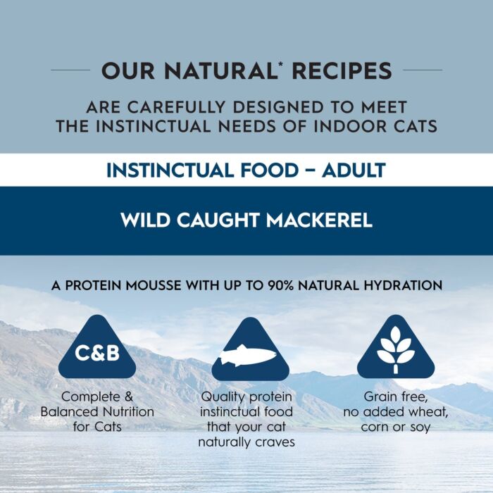 TRILOGY Cat Can - Grain Free Hydrating Protein Mousse Wild Caught Mackerel 85g