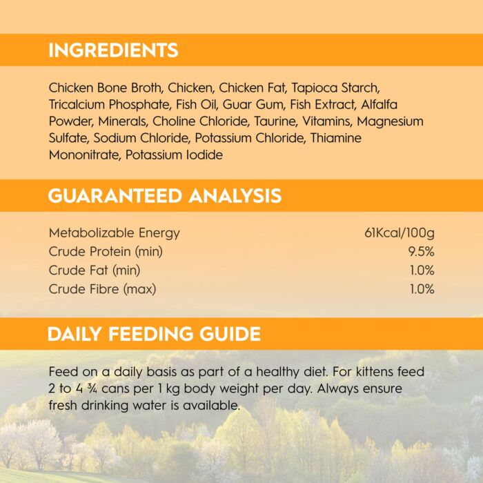 TRILOGY Kitten Can - Grain Free Farm Raised Chicken In Bone Broth 85g