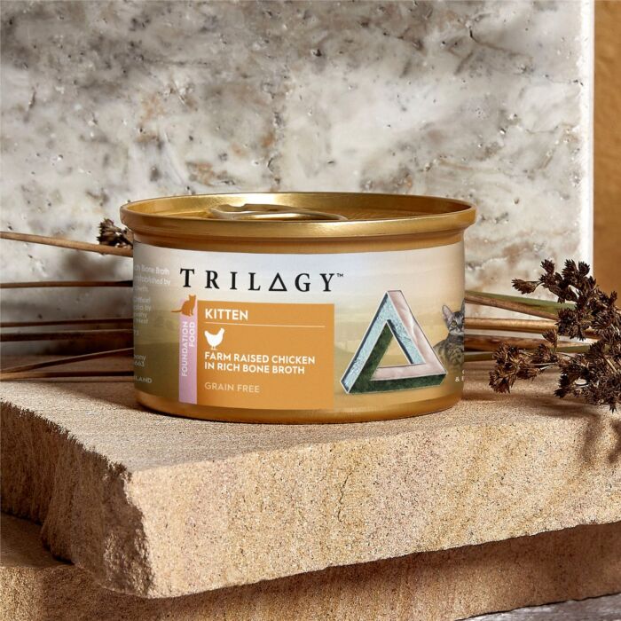 TRILOGY Kitten Can - Grain Free Farm Raised Chicken In Bone Broth 85g