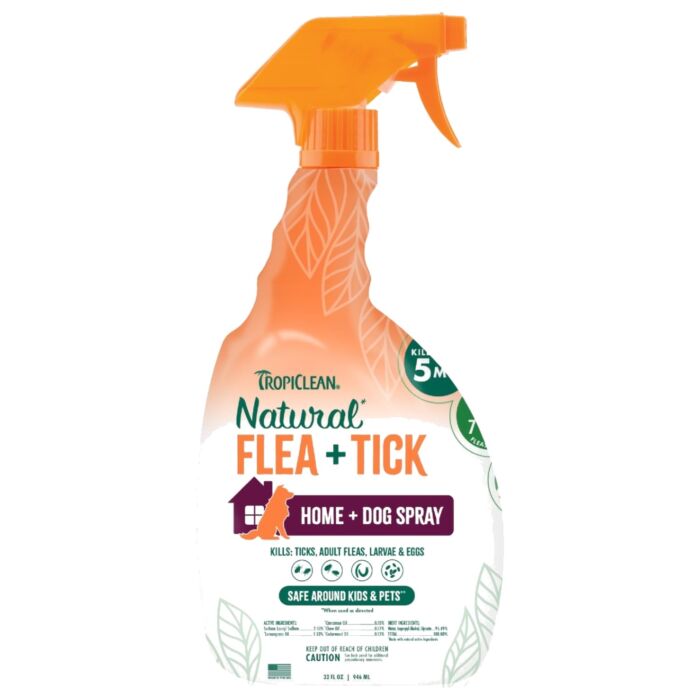 TropiClean Flea and Tick Pet & Bedding Spray for Dogs 946ml