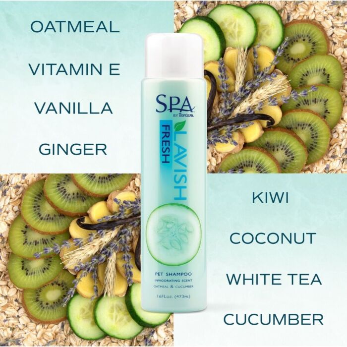 Tropiclean Spa Fresh Shampoo for Pets - Oatmeal & Kiwi 473ml