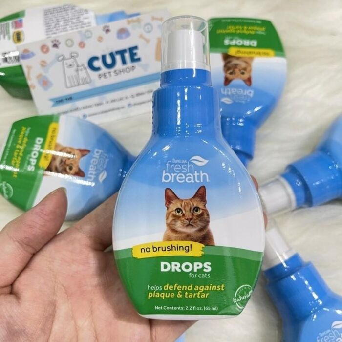 Tropiclean Fresh Breath - Plaque & Tarter Drops for Cats 65ml
