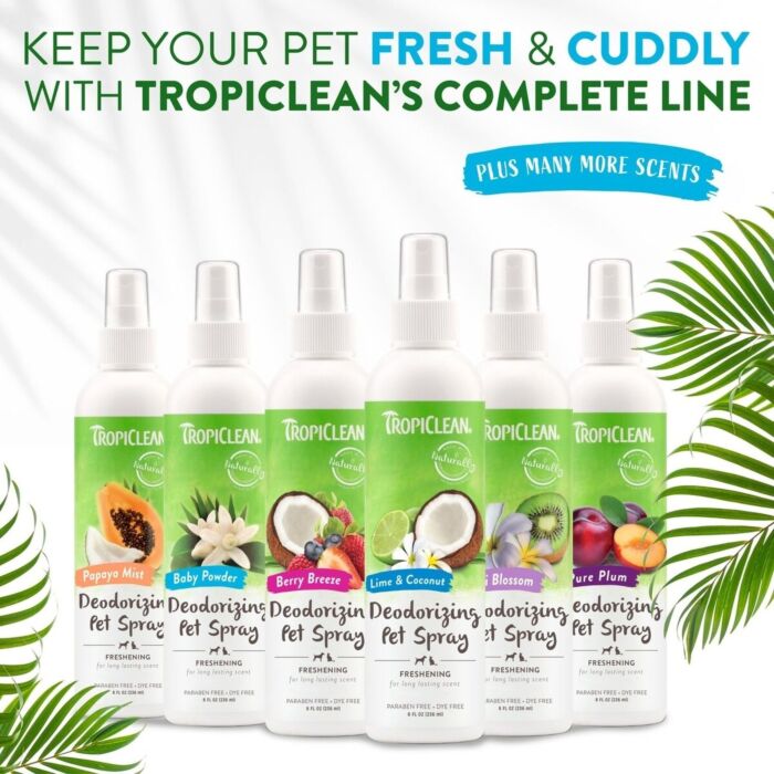 Tropiclean Deodorizing Dog Spray - Kiwi Blossom 236ml