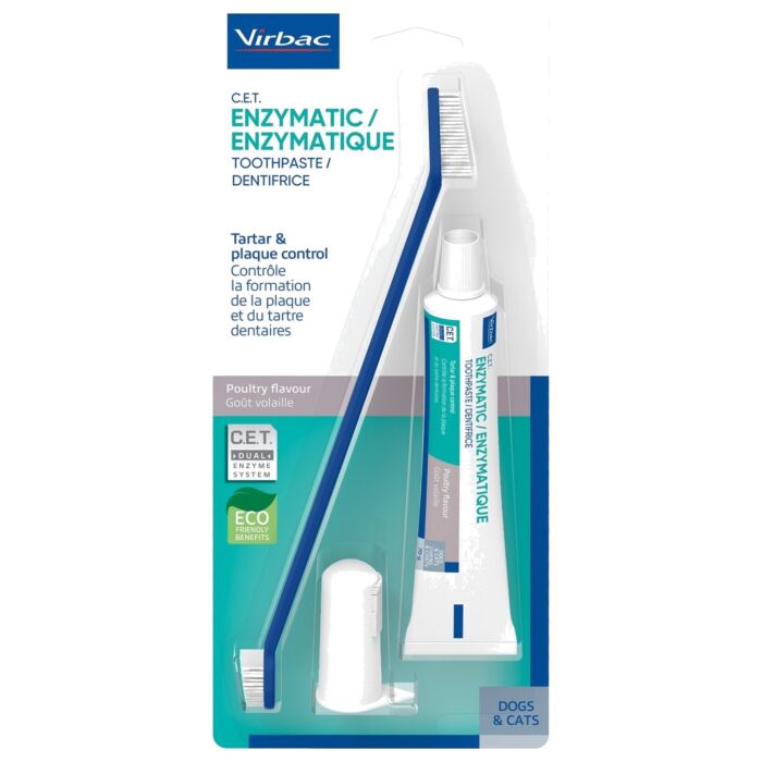 Virbac C.E.T. Enzymatic Toothpaste Kit for Dogs & Cats