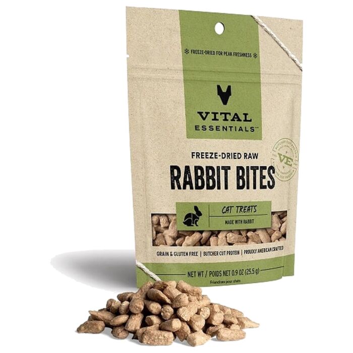 Vital Essentials 美國凍乾貓小食 - 兔肉粒 0.9oz