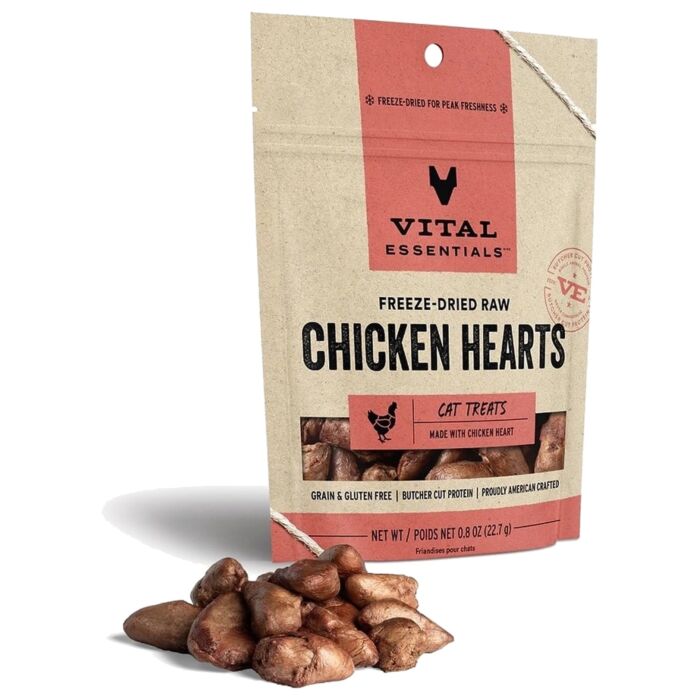 Vital Essentials 美國貓小食 - 凍乾脫水 - 雞心粒 0.8oz