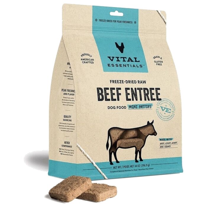 Vital Essentials 美國狗糧 - 凍乾脫水(迷你肉餅) - 牛肉