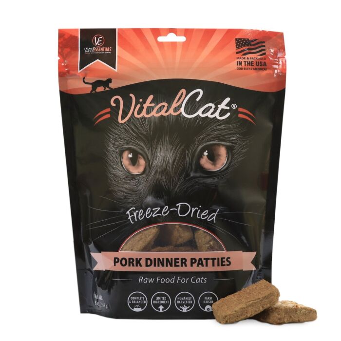 Vital Essentials 美國貓糧 - 凍乾脫水(軟肉粒) - 豬肉 12oz
